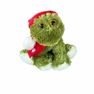 Y2K Target Friendzies Collectible Christmas Grinch Frog Plush Santa Hat Scarf 6”